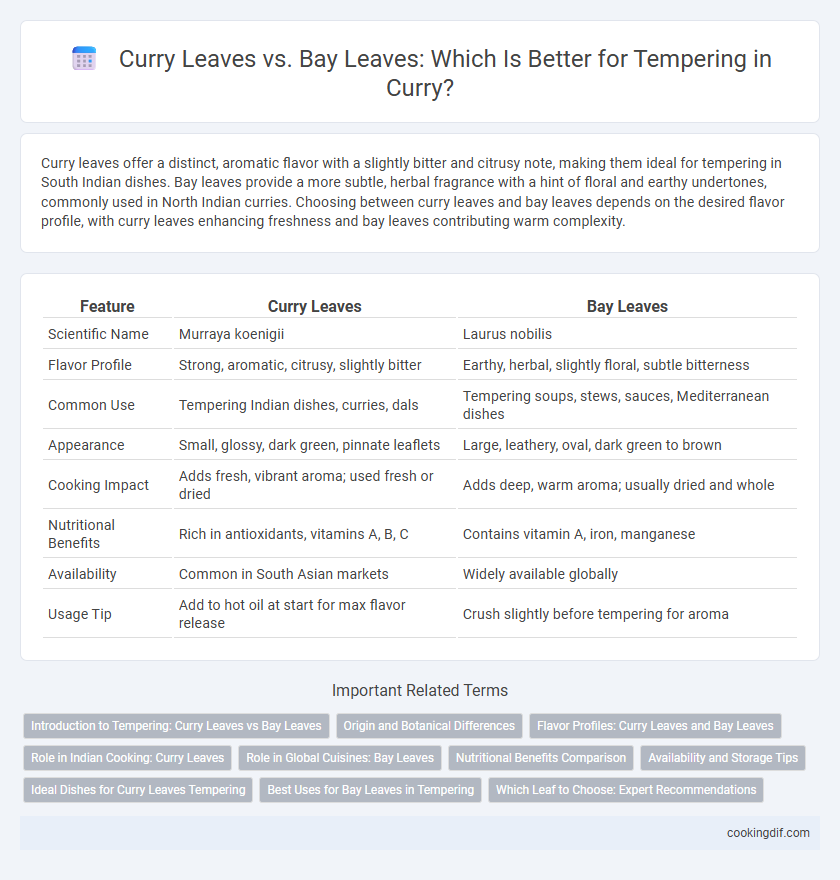 Curry Leaves vs. Bay Leaves: Which Is Better for Tempering in Curry?