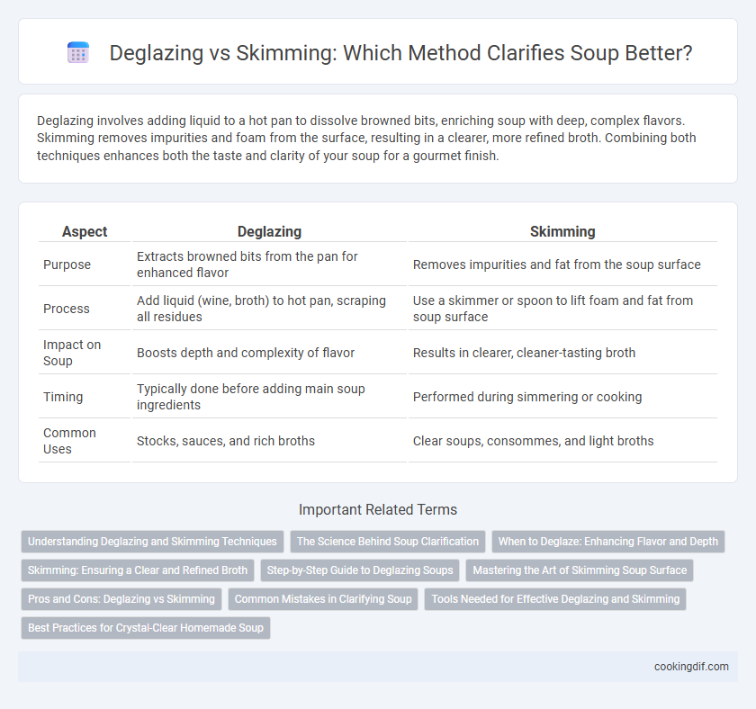 Deglazing vs Skimming: Which Method Clarifies Soup Better?