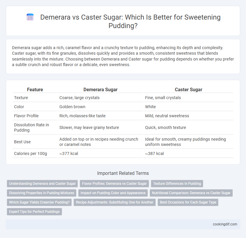 Demerara vs Caster Sugar: Which Is Better for Sweetening Pudding?