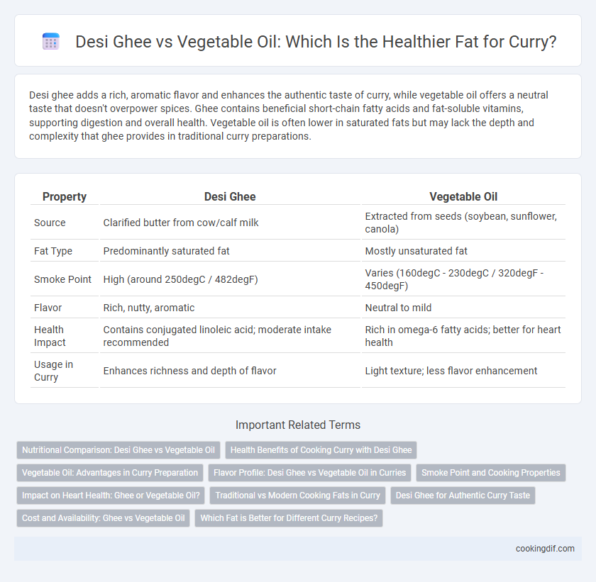 Desi Ghee vs Vegetable Oil: Which Is the Healthier Fat for Curry?