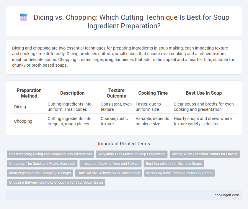 Dicing vs. Chopping: Which Cutting Technique Is Best for Soup Ingredient Preparation?