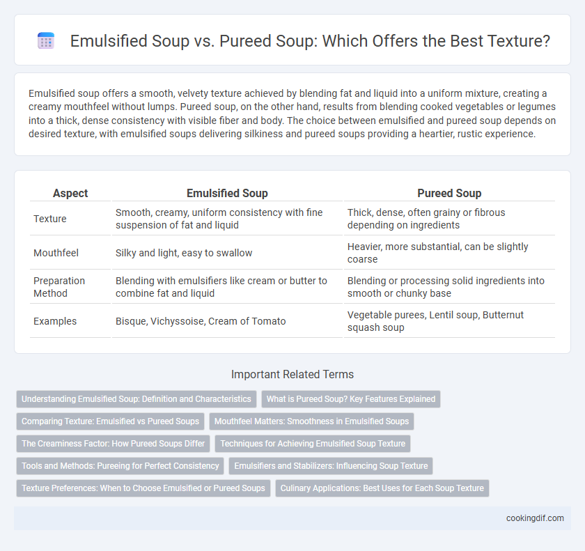 Emulsified Soup vs. Pureed Soup: Which Offers the Best Texture?