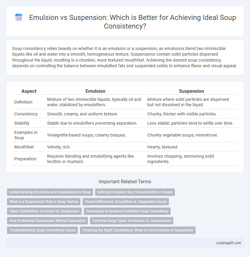Emulsion vs Suspension: Which is Better for Achieving Ideal Soup Consistency?