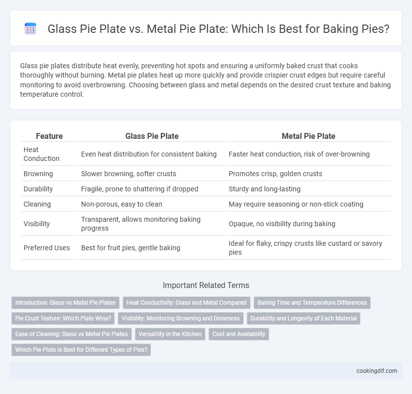 Glass Pie Plate vs. Metal Pie Plate: Which Is Best for Baking Pies?