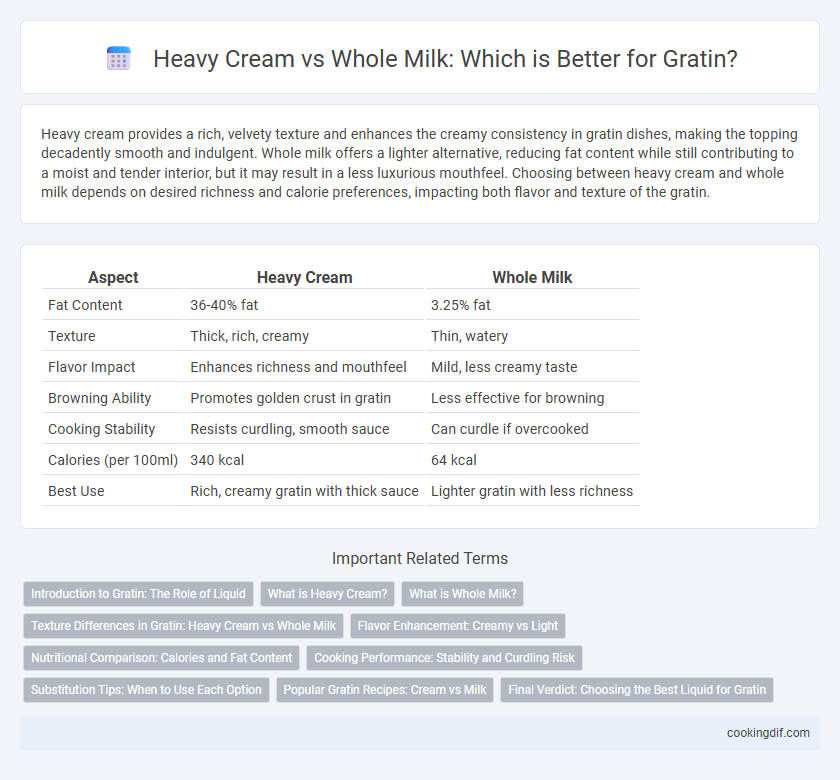 Heavy Cream vs Whole Milk: Which is Better for Gratin?