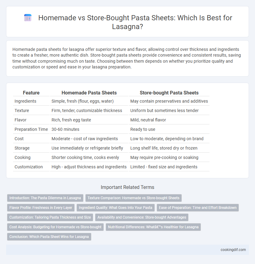 Homemade vs Store-Bought Pasta Sheets: Which Is Best for Lasagna?