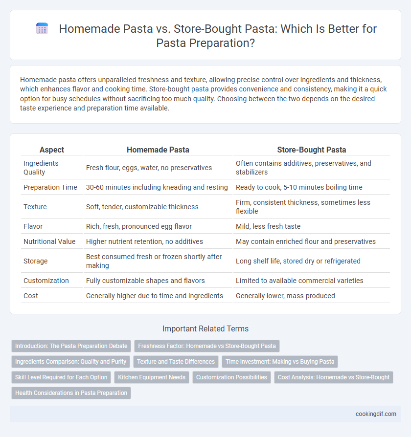 Homemade Pasta vs. Store-Bought Pasta: Which Is Better for Pasta Preparation?
