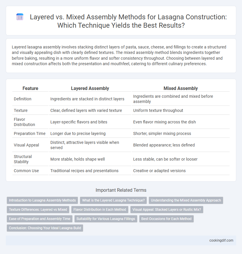 Layered vs. Mixed Assembly Methods for Lasagna Construction: Which Technique Yields the Best Results?