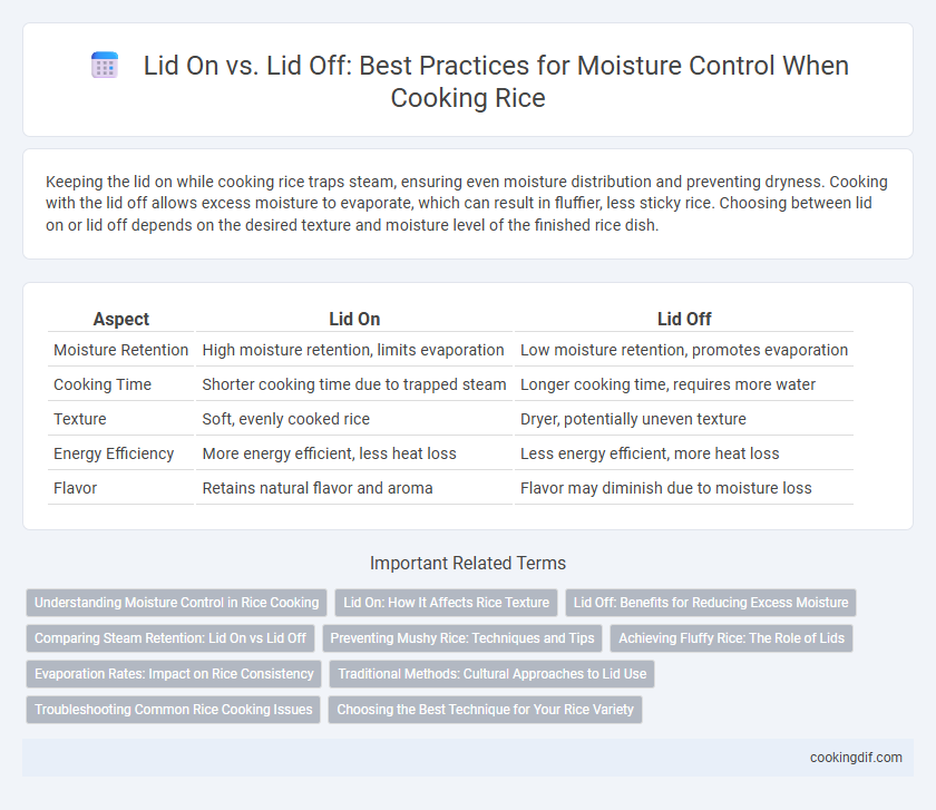 Lid On vs. Lid Off: Best Practices for Moisture Control When Cooking Rice