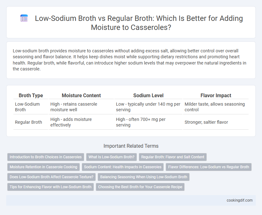 Low-Sodium Broth vs Regular Broth: Which Is Better for Adding Moisture to Casseroles?
