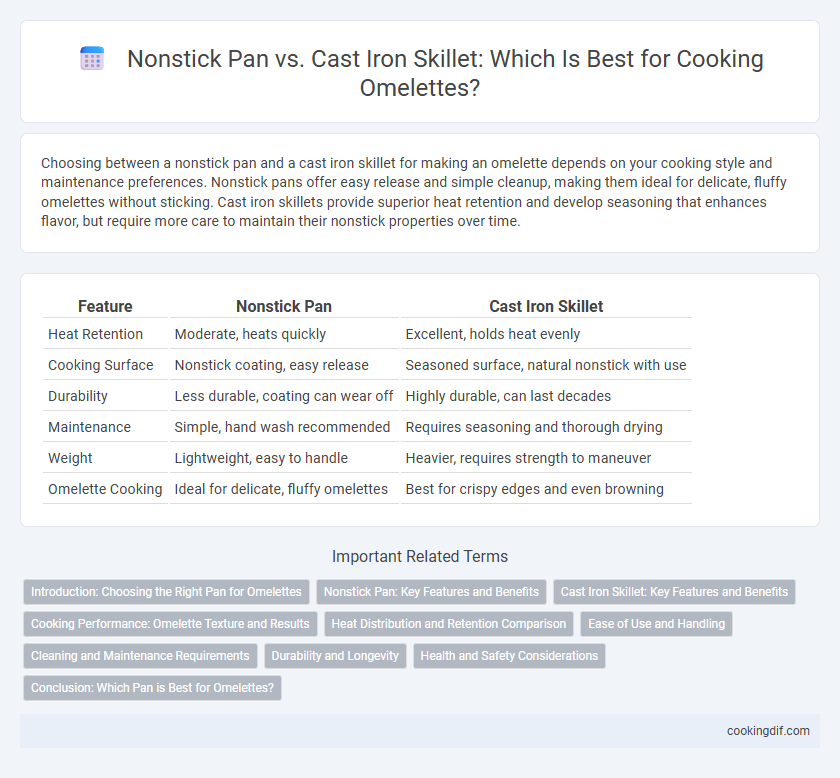 Nonstick Pan vs. Cast Iron Skillet: Which Is Best for Cooking Omelettes?