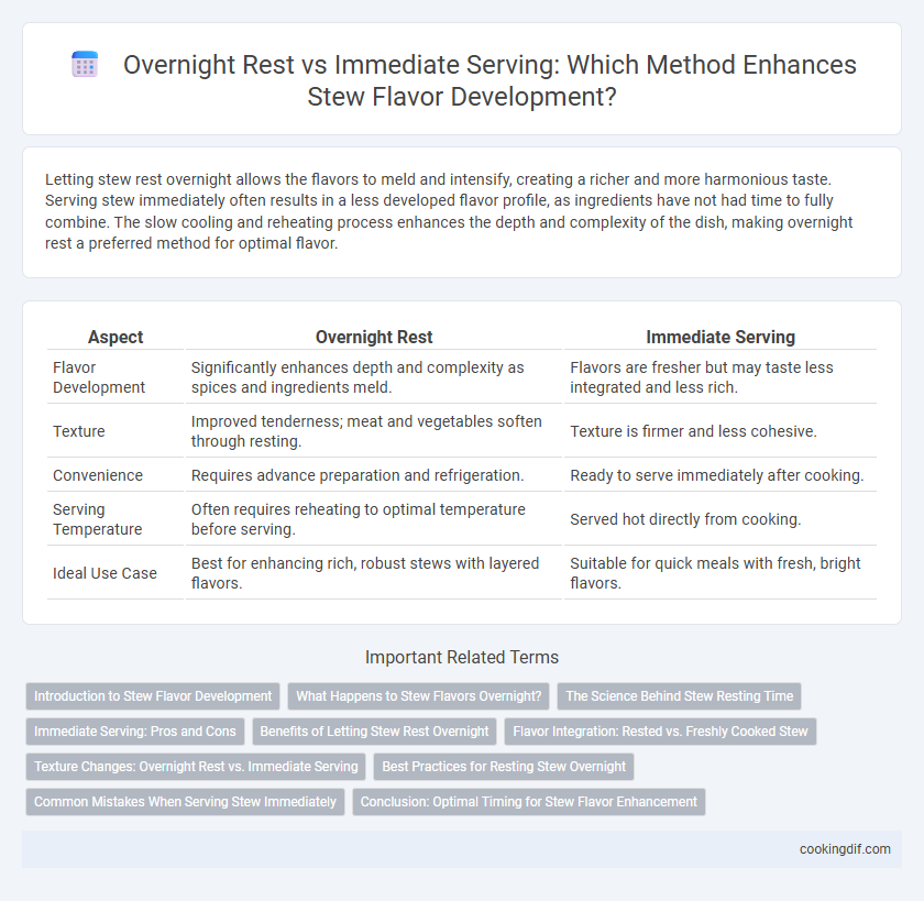 Overnight Rest vs Immediate Serving: Which Method Enhances Stew Flavor Development?