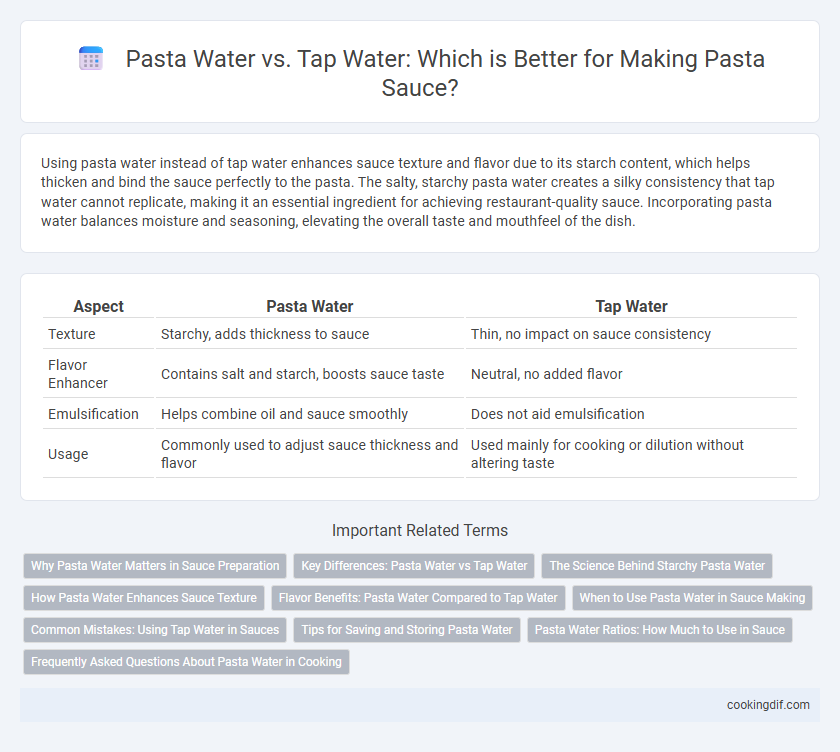 Pasta Water vs. Tap Water: Which is Better for Making Pasta Sauce?