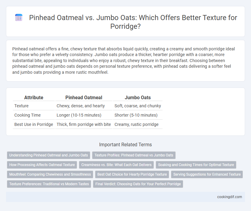 Pinhead Oatmeal vs. Jumbo Oats: Which Offers Better Texture for Porridge?