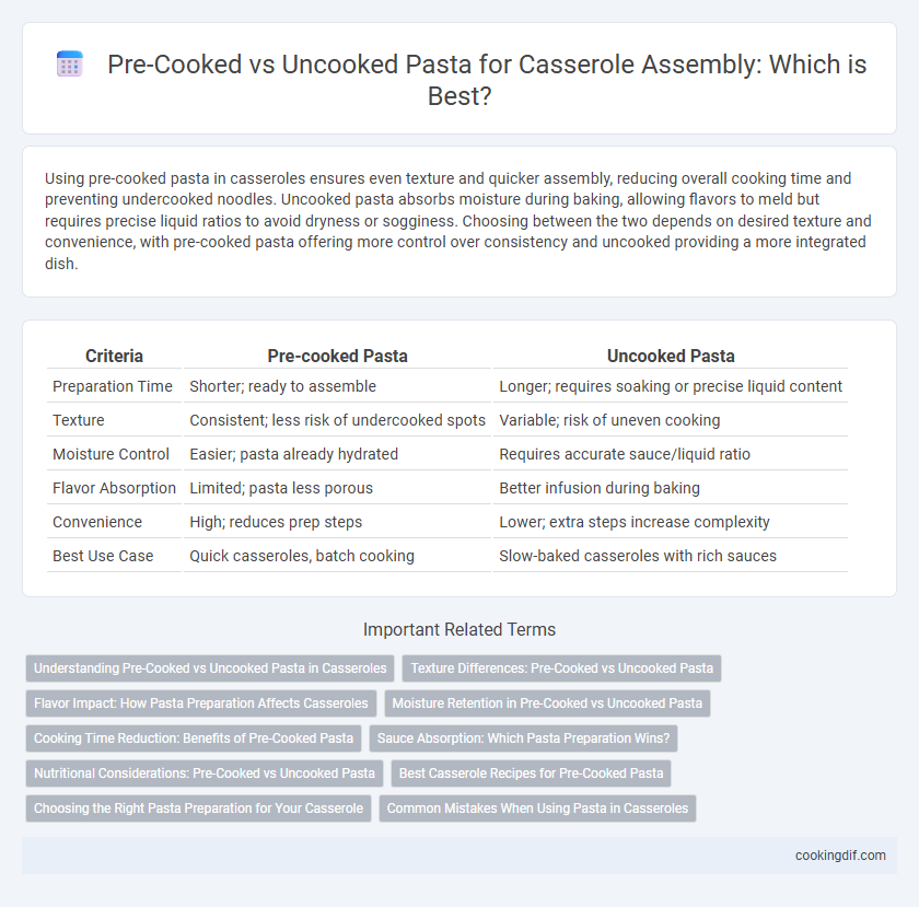 Pre-Cooked vs Uncooked Pasta for Casserole Assembly: Which is Best?