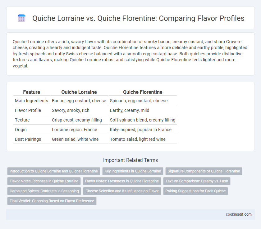 Quiche Lorraine vs. Quiche Florentine: Comparing Flavor Profiles