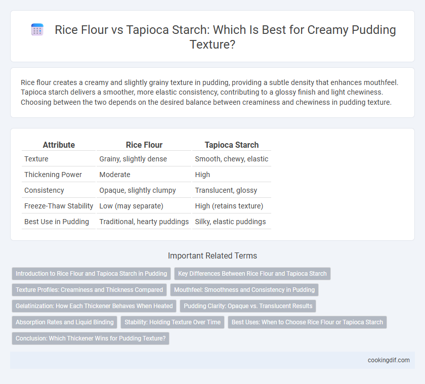 Rice Flour vs Tapioca Starch: Which Is Best for Creamy Pudding Texture?
