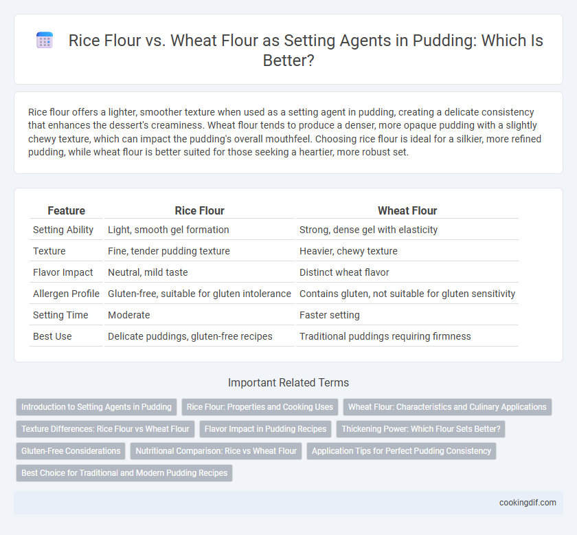 Rice Flour vs. Wheat Flour as Setting Agents in Pudding: Which Is Better?