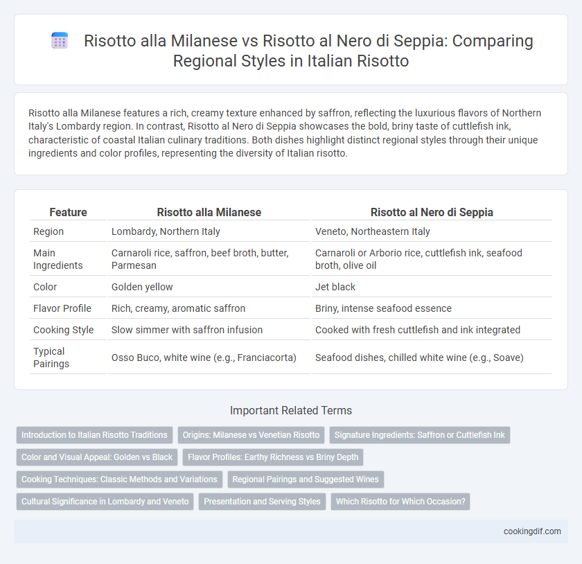 Risotto alla Milanese vs Risotto al Nero di Seppia: Comparing Regional Styles in Italian Risotto
