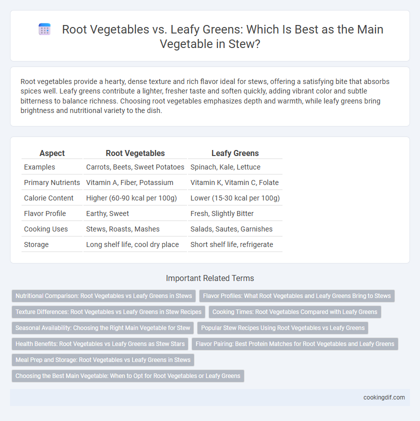 Root Vegetables vs. Leafy Greens: Which Is Best as the Main Vegetable in Stew?