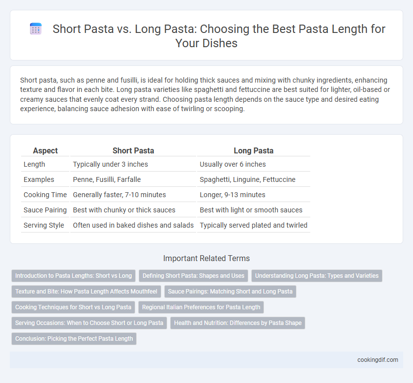 Short Pasta vs. Long Pasta: Choosing the Best Pasta Length for Your Dishes