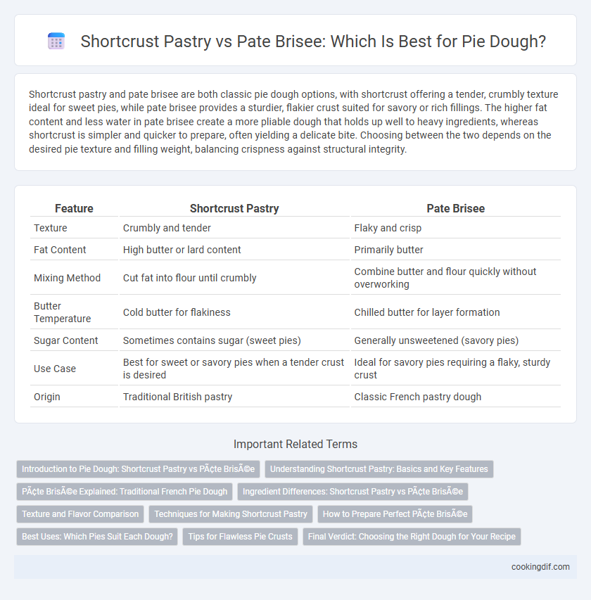 Shortcrust Pastry vs Pate Brisee: Which Is Best for Pie Dough?