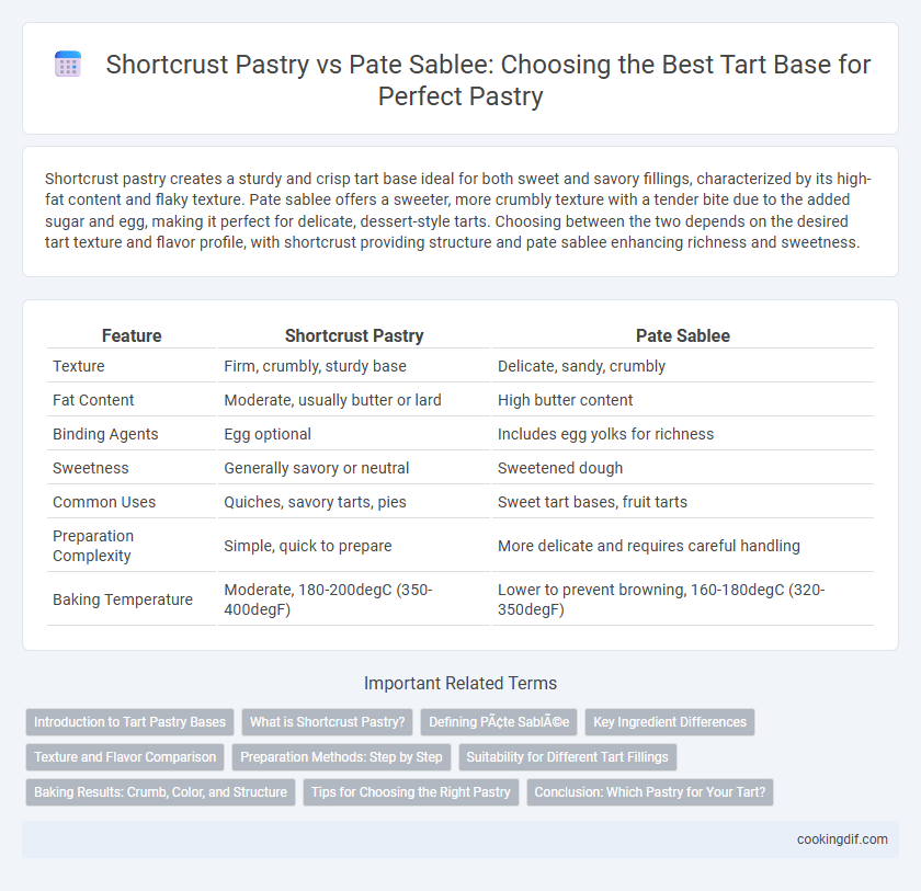 Shortcrust Pastry vs Pate Sablee: Choosing the Best Tart Base for Perfect Pastry