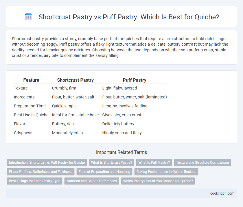Shortcrust Pastry vs Puff Pastry: Which Is Best for Quiche?