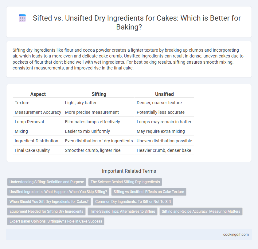 Sifted vs. Unsifted Dry Ingredients for Cakes: Which is Better for Baking?