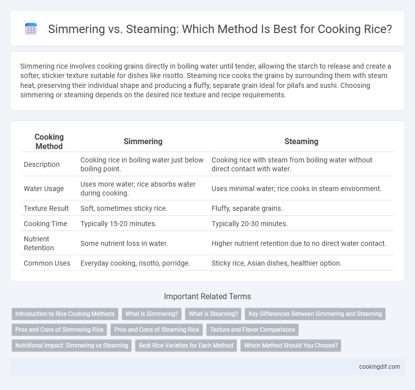 Simmering vs. Steaming: Which Method Is Best for Cooking Rice?