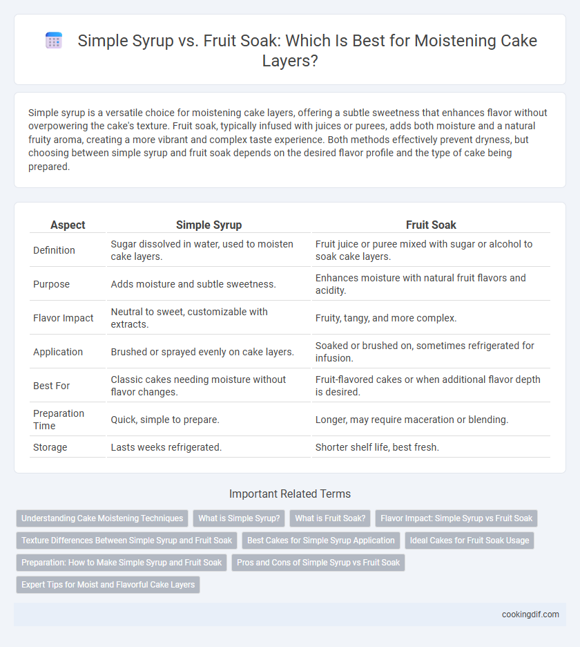 Simple Syrup vs. Fruit Soak: Which Is Best for Moistening Cake Layers?
