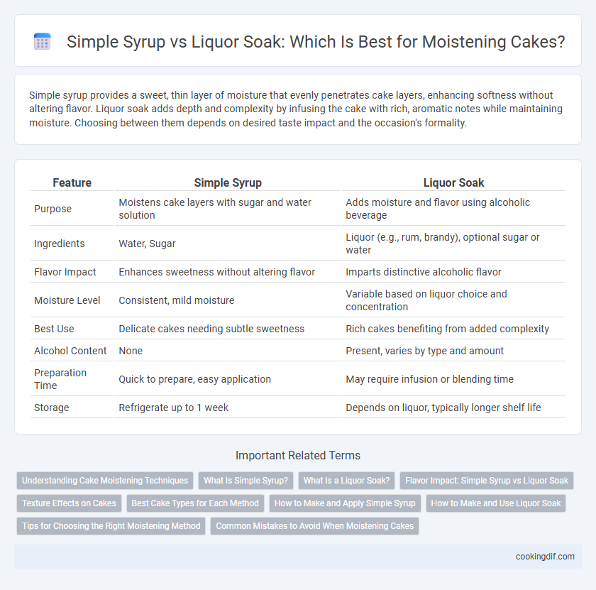 Simple Syrup vs Liquor Soak: Which Is Best for Moistening Cakes?