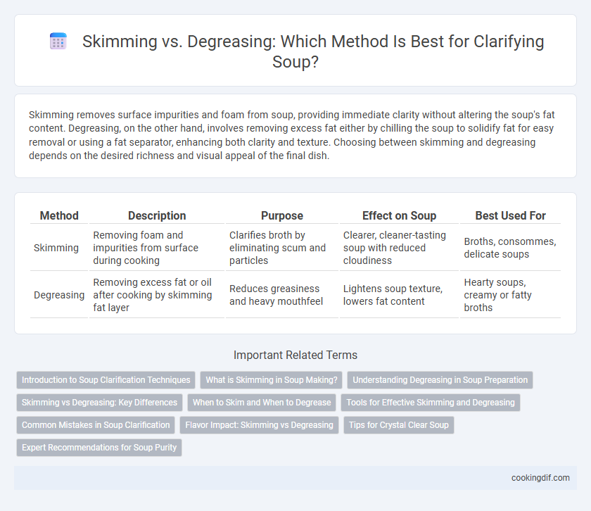 Skimming vs. Degreasing: Which Method Is Best for Clarifying Soup?