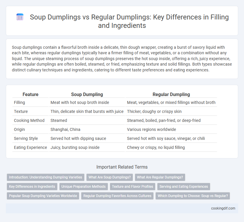 Soup Dumplings vs Regular Dumplings: Key Differences in Filling and Ingredients