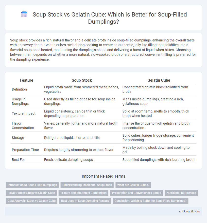 Soup Stock vs Gelatin Cube: Which Is Better for Soup-Filled Dumplings?