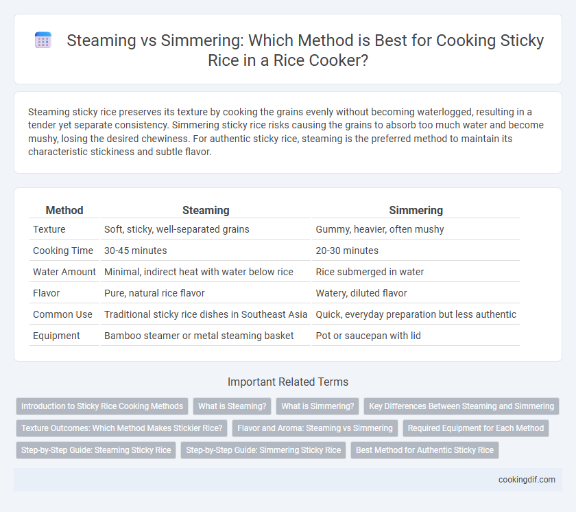 Steaming vs Simmering: Which Method is Best for Cooking Sticky Rice in a Rice Cooker?