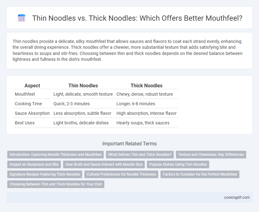 Thin Noodles vs. Thick Noodles: Which Offers Better Mouthfeel?