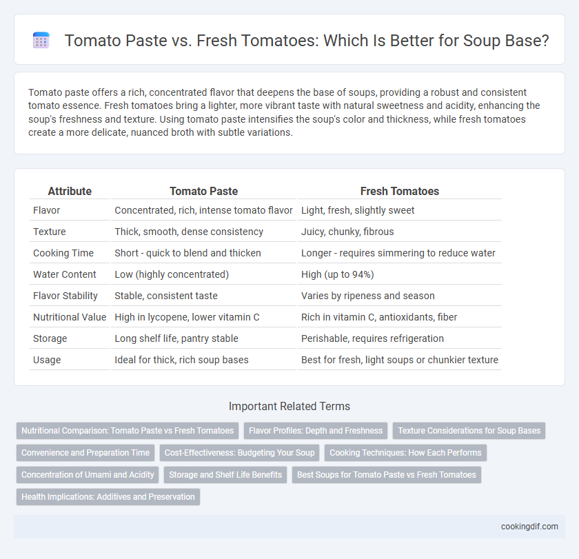 Tomato Paste vs. Fresh Tomatoes: Which Is Better for Soup Base?