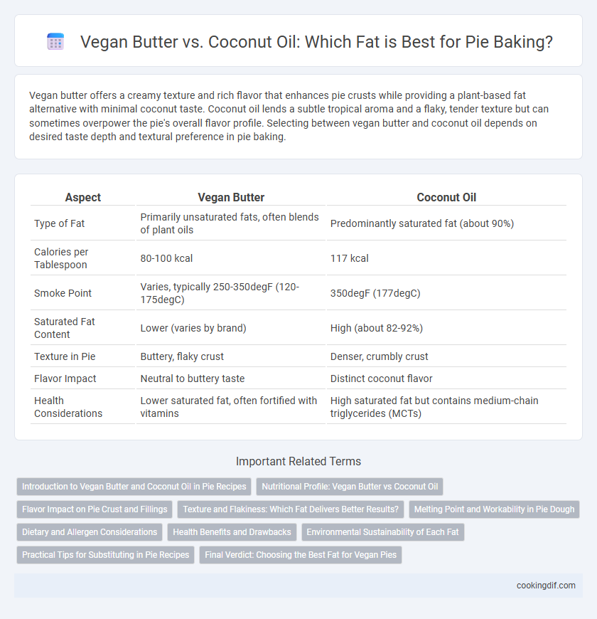 Vegan Butter vs. Coconut Oil: Which Fat is Best for Pie Baking?