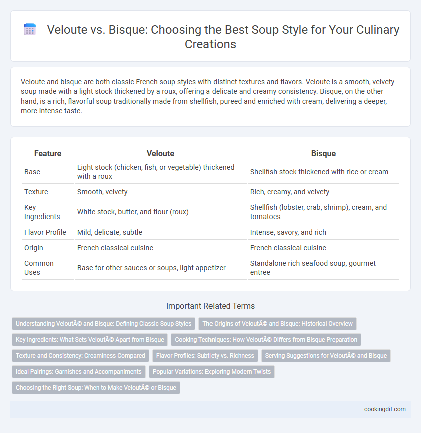 Veloute vs. Bisque: Choosing the Best Soup Style for Your Culinary Creations