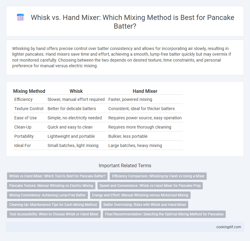 Whisk vs. Hand Mixer: Which Mixing Method is Best for Pancake Batter?