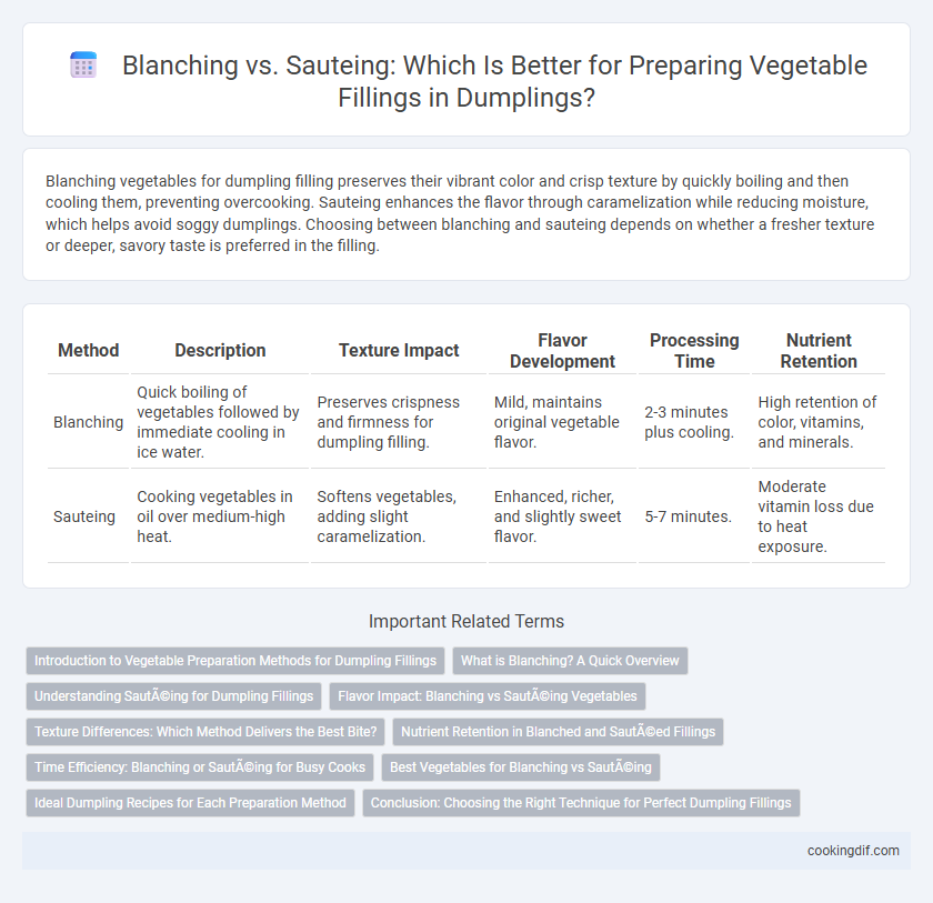 Blanching vs. Sauteing: Which Is Better for Preparing Vegetable Fillings in Dumplings?