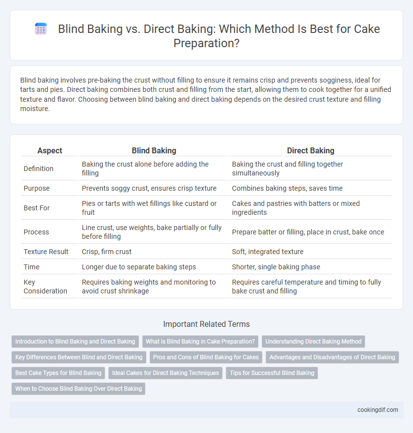 Blind Baking vs. Direct Baking: Which Method Is Best for Cake Preparation?