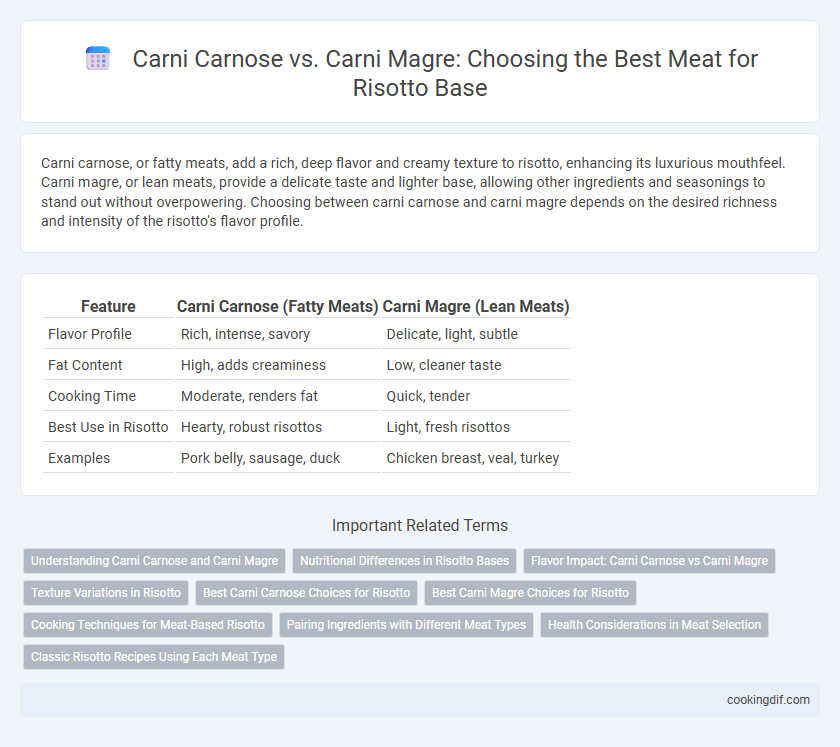 Carni Carnose vs. Carni Magre: Choosing the Best Meat for Risotto Base