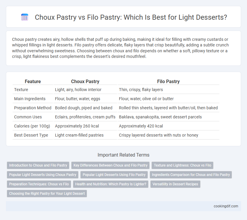 Choux Pastry vs Filo Pastry: Which Is Best for Light Desserts?
