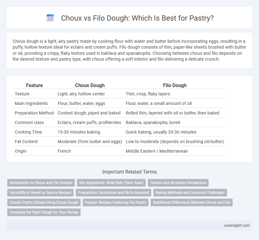 Choux vs Filo Dough: Which Is Best for Pastry?