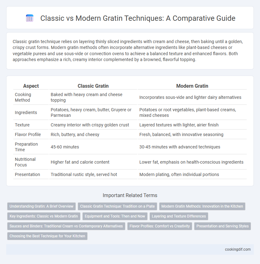 Classic vs Modern Gratin Techniques: A Comparative Guide