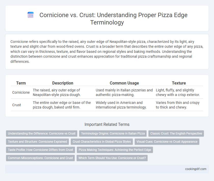 Cornicione vs. Crust: Understanding Proper Pizza Edge Terminology