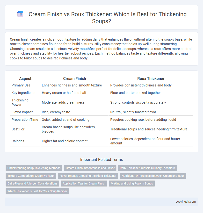 Cream Finish vs Roux Thickener: Which Is Best for Thickening Soups?