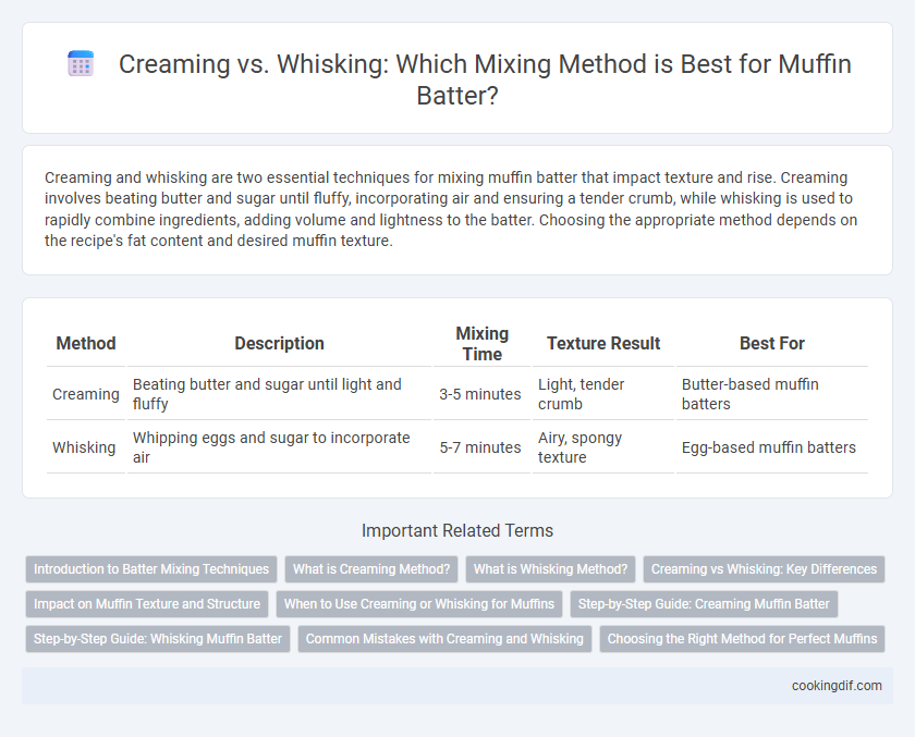 Creaming vs. Whisking: Which Mixing Method is Best for Muffin Batter?